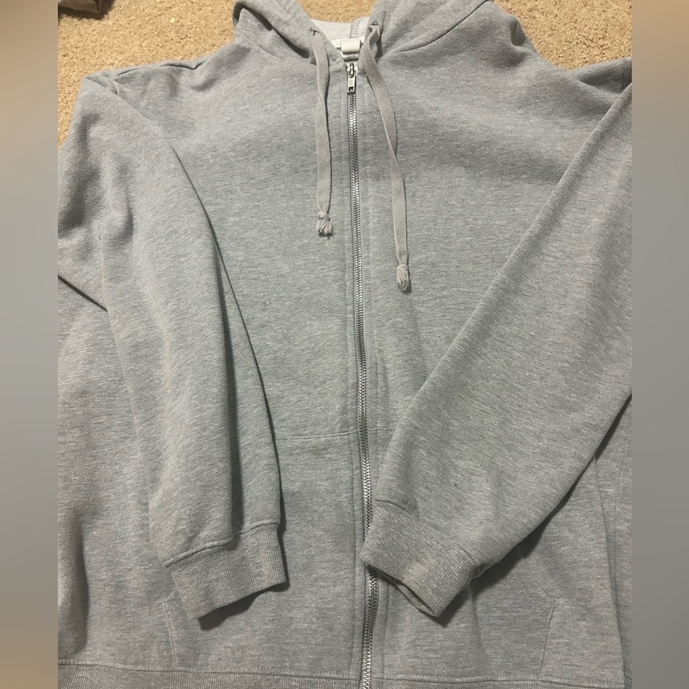 TILLYS GREY ZIP UP! super comfortable and cute!